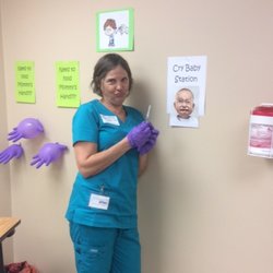 Professional Healthcare Education Service - One of our on-site mobile clinics with a student
