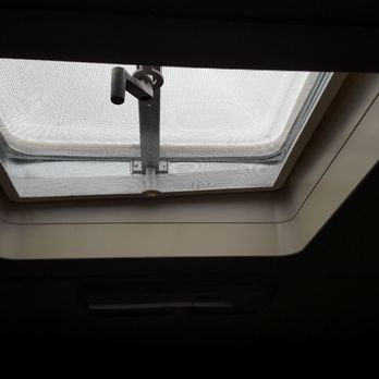 DeMontrond RV Houston - Roof vent screen installed crooked. - RV Repair Near Me - Houston, Texas
