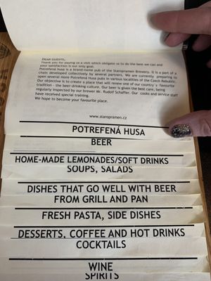 Menu photo 4 Potrefená Husa Hybernská Prague, PR Menu photo 4 Potrefená Husa Hybernská Prague, PR