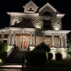 The Miller House - Miller House at night.