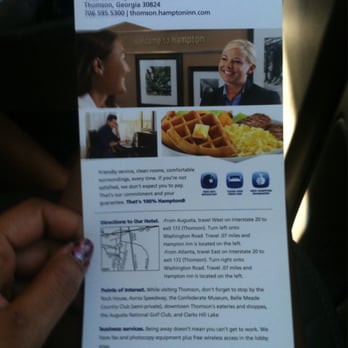 Hampton Inn Thomson - Back Hotel of brochure - Hotels Near Me - Thomson, Georgia