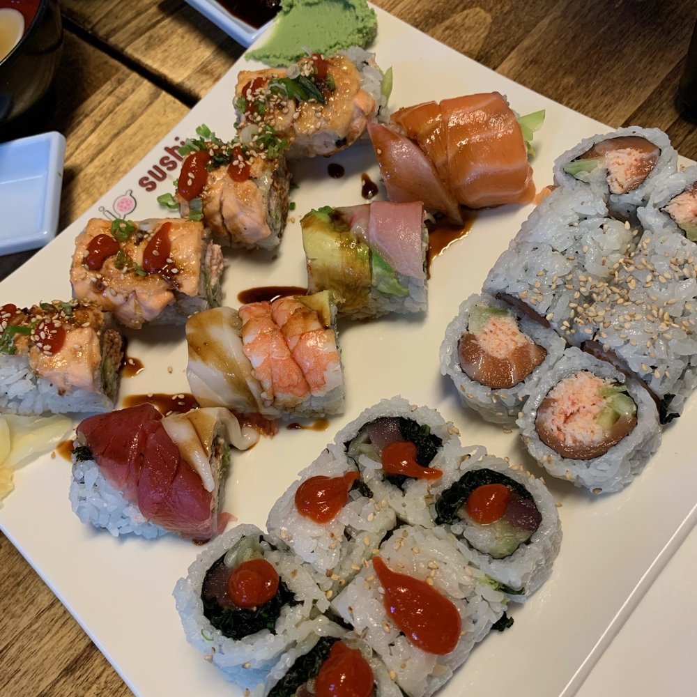 Mio Sushi Old Mill - Mt. Rainier Roll, Rainbow Roll, Spicy White Tuna Roll, Portland Roll - Japanese Near Me - Bend, Oregon Mio Sushi Old Mill - Mt. Rainier Roll, Rainbow Roll, Spicy White Tuna Roll, Portland Roll - Japanese Near Me - Bend, Oregon