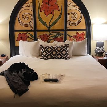 McMenamins Elks Temple - A king size bed fits in the room. The was some walking space between the bed and wall. - Hotels Near Me - Tacoma, Washington McMenamins Elks Temple - A king size bed fits in the room. The was some walking space between the bed and wall. - Hotels Near Me - Tacoma, Washington