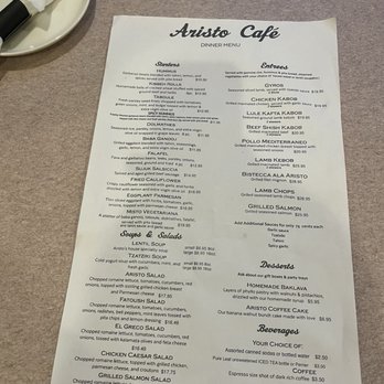 Aristo Cafe - The menu - Mediterranean Near Me - Torrance, California
