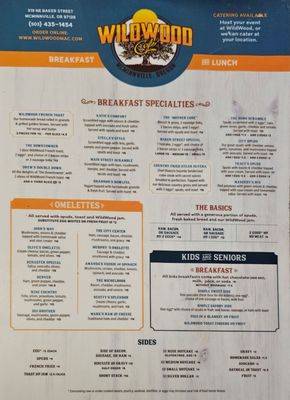Menu photo 3 Wildwood Cafe McMinnville, OR Menu photo 3 Wildwood Cafe McMinnville, OR
