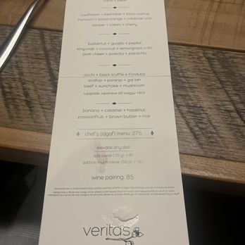 Veritas - Menu changes seasonally - Cocktail Bars Near Me - Columbus, Ohio Veritas - Menu changes seasonally - Cocktail Bars Near Me - Columbus, Ohio