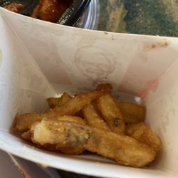 KFC - My fries must have been sitting for sometime but I still ate them.