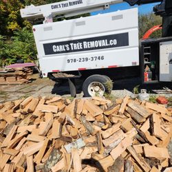 Carl's Tree Removal - Hardwood firewood & outdoor firewood available for as low as $180 per cord for dry pine & spruce wood