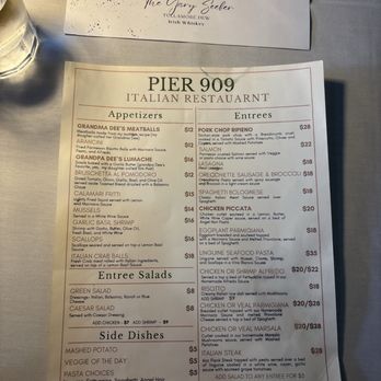 Pier 909 - Menu - Italian Near Me - Colonial Beach, Virginia Pier 909 - Menu - Italian Near Me - Colonial Beach, Virginia
