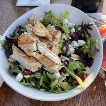 Wixom Station - Wood-Grilled Salmon Salad (sub chicken) - Seafood Near Me - Wixom, Michigan Wixom Station - Wood-Grilled Salmon Salad (sub chicken) - Seafood Near Me - Wixom, Michigan