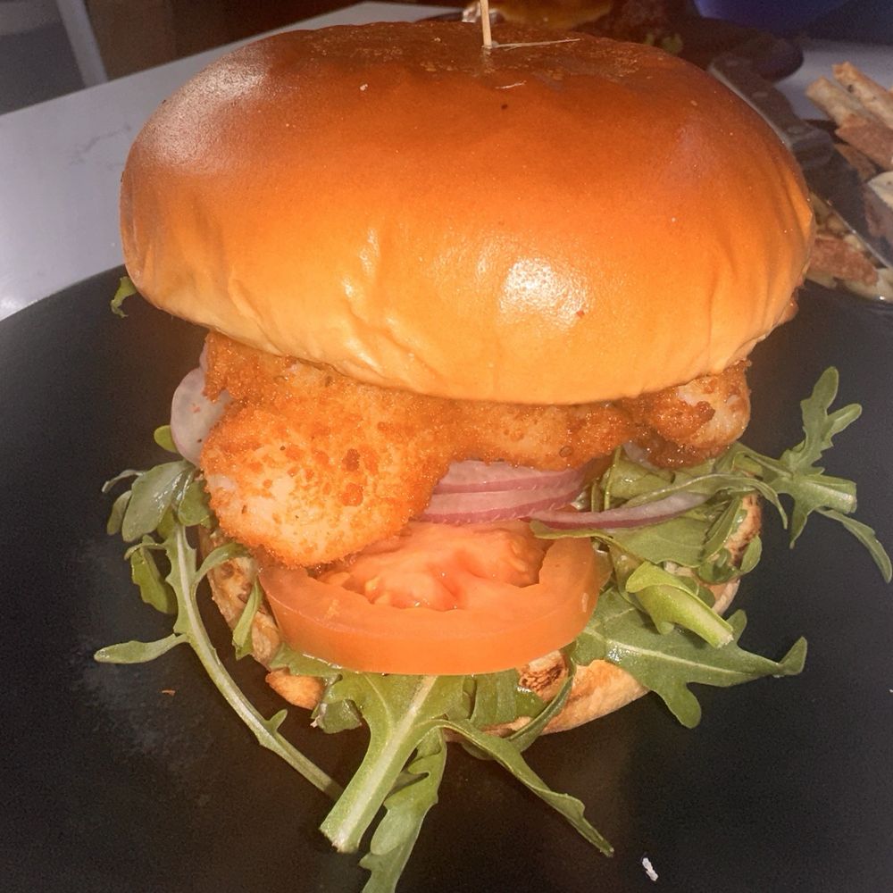 The Botanist - Shrimp burger - Cocktail Bars Near Me - Bakersfield, California The Botanist - Shrimp burger - Cocktail Bars Near Me - Bakersfield, California