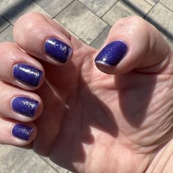 Diamond Nails & Spa - Badly done manicure, thick polish