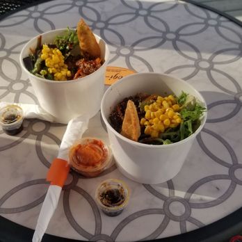 Gogi-wa - Left: spicy pork cup bop; Right: kimchi bulgogi cup bop - Korean Near Me - Elkton, Virginia Gogi-wa - Left: spicy pork cup bop; Right: kimchi bulgogi cup bop - Korean Near Me - Elkton, Virginia