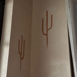 The hand painted wall art. Saguaro Cactus.