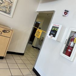 Nex - Lemoore Main Navy Exchange - How foolish can these people be. In the middle of the day cleaning the restrooms during the busiest hours.