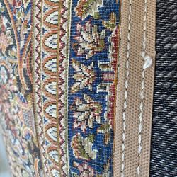 All Out Cleaning and Restoration - Back of Persian carpet cleaned down to every tight stitch!