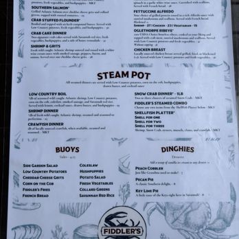 Fiddler's Crab House - Menu - Seafood Near Me - Savannah, Georgia Fiddler's Crab House - Menu - Seafood Near Me - Savannah, Georgia