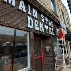 Main Street Dental - Dr. Isaac putting on some finishing touches
