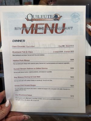 Menu photo 3 River's Edge Restaurant La Push, WA