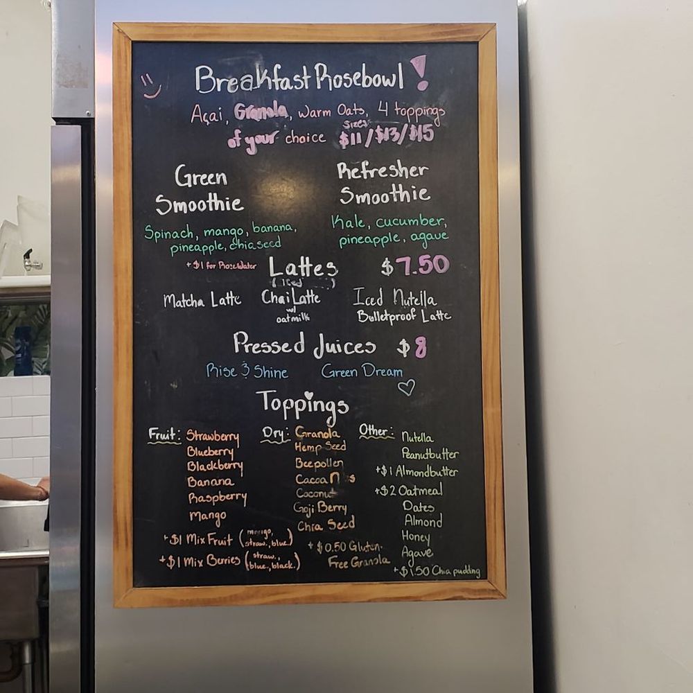 Acai bar  - Breakfast options - Acai Bowls Near Me - Pasadena, California