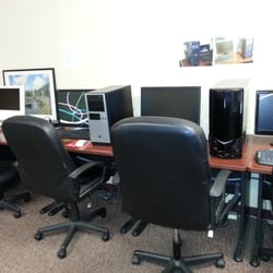 ABMS Computer Repair Center - Customer work area while waiting for repairs.