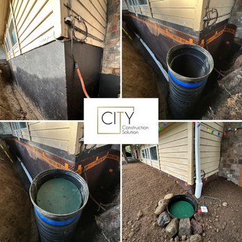 City Construction Solution - The Client called us because they noticed a water leak in the Basement. 

After inspection, our team installed the French Drain System. - Waterproofing Near Me