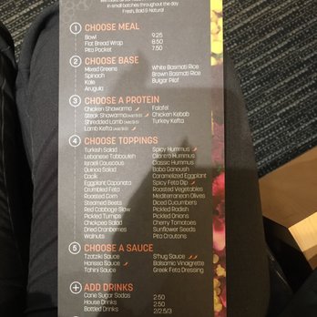 Mezeh - Cute menu. A lot like a Chipotle or Moes concept. Just with Mediterranean. Yummy - Mediterranean Near Me - Arlington, Virginia Mezeh - Cute menu. A lot like a Chipotle or Moes concept. Just with Mediterranean. Yummy - Mediterranean Near Me - Arlington, Virginia