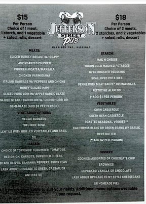 Menu photo 3 Jefferson Street Pub Harrison Township, MI