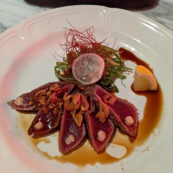 The Victor - Blue fin tuna tataki - Steakhouses Near Me - Vancouver, British Columbia The Victor - Blue fin tuna tataki - Steakhouses Near Me - Vancouver, British Columbia