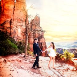 Engagement photographer in Sedona at Cathedral Rock