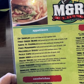 M & R Grill - Appetizer Menu - Steakhouses Near Me - Abilene, Kansas