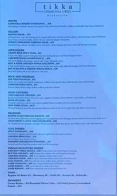 Menu photo 6 Tikka Charcoal Grill Hicksville, NY Menu photo 6 Tikka Charcoal Grill Hicksville, NY