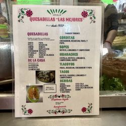 Menu in Spanish