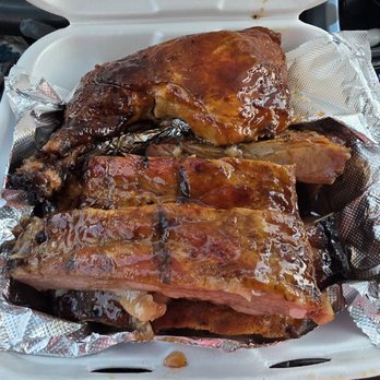 Boatwright's BBQ - BBQ Ribs Half Slab and Smoked Chicken. Sauced up - Food Trucks Near Me Boatwright's BBQ - BBQ Ribs Half Slab and Smoked Chicken. Sauced up - Food Trucks Near Me