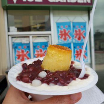 Ice Garden - Red bean, mochi with extra custard on top! - Desserts Near Me - Aiea, Hawaii