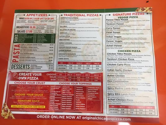 Menu photo 2 The Original Chicago's Pizza Greenwood, IN Menu photo 2 The Original Chicago's Pizza Greenwood, IN