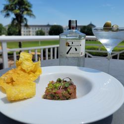 Sparks - Fresh Ceviche, chips and martinis at Sparks Restaurant in Spartanburg Marriott