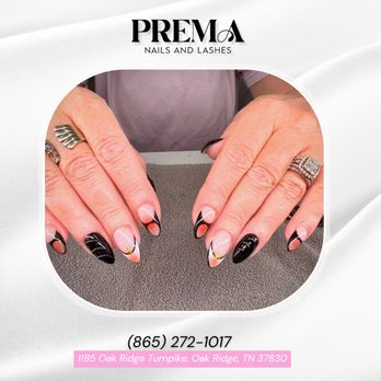 Prema Nails and Lashes - Every color, every line, designed with care. Nail art turns ideas into beauty. Schedule today - Waxing Near Me - Oak Ridge, Tennessee Prema Nails and Lashes - Every color, every line, designed with care. Nail art turns ideas into beauty. Schedule today - Waxing Near Me - Oak Ridge, Tennessee