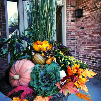 Eden Artistry - a pot full of fall flowers and gourds - Landscaping Near Me - Omaha, Nebraska