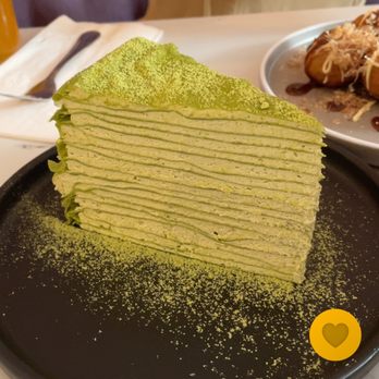 Prince Tea House - Green Tea Mille Crpes Cake - Tea Rooms Near Me - Flushing, New York