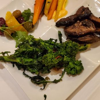 Bond 45 - Three Vegetable Plate I picked broccoli rabe, mushrooms, and roasted carrots. Delicious - Italian Near Me - New York, New York