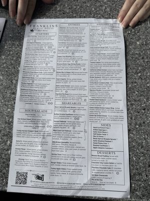 Menu photo 1 Franklins Public House Palos Heights, IL Menu photo 1 Franklins Public House Palos Heights, IL