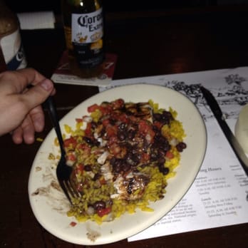 Cabbage Key - Rice and black beans with mahi. It's good. - Coffee & Tea Near Me - Pineland, Florida