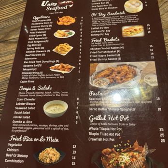 Unity Seafood - Menu - Cajun/Creole Near Me - Omaha, Nebraska