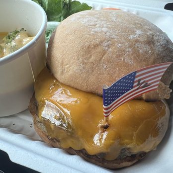 Lucy’s Pie House & Grill - Juicy brisket burger on a homemade bun, well seasoned - Desserts Near Me - Sealy, Texas Lucy’s Pie House & Grill - Juicy brisket burger on a homemade bun, well seasoned - Desserts Near Me - Sealy, Texas