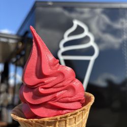 Supreme Soft Serve - Vegan berry, cherry, habanero in a waffle bowl