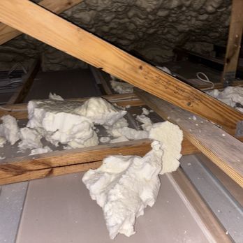Solar Dogs - Chunks of spray foam that were cut out of my roof and never replaced, repaired or even told anything about it. - Solar Installation Near Me