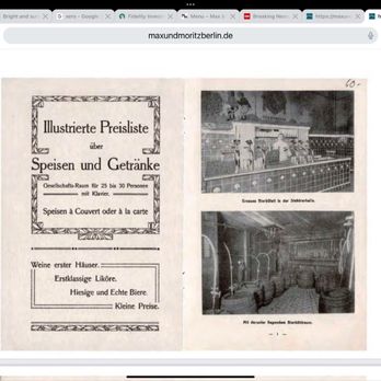 Max und Moritz - Photos on menu of old menu - German Near Me - Berlin, BE