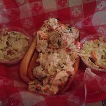 Bostwick's Chowder House - The glorious lobster roll. Even the sides were memorable...but that lobster is something else! - Seafood Near Me - East Hampton, New York Bostwick's Chowder House - The glorious lobster roll. Even the sides were memorable...but that lobster is something else! - Seafood Near Me - East Hampton, New York
