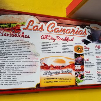 Las Canarias - Menu listed on the front of the building. - Breakfast & Brunch Near Me - San Juan, Puerto Rico Las Canarias - Menu listed on the front of the building. - Breakfast & Brunch Near Me - San Juan, Puerto Rico